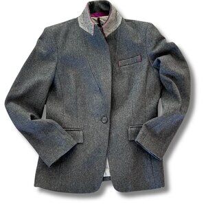 Banana Republic Grey Wool-Blend Tailored Blazer | Size 10